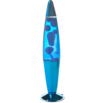 MDI Blue Blue Blue Metallic Lava Lamp – A sleek motion lamp with deep blue lava in blue liquid.