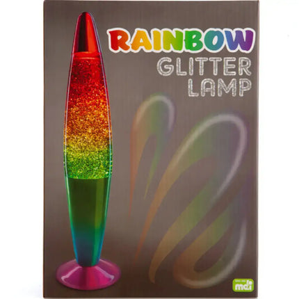 Retro Rainbow Glitter Lamp – A dazzling, vibrant glitter lava lamp for mood lighting.