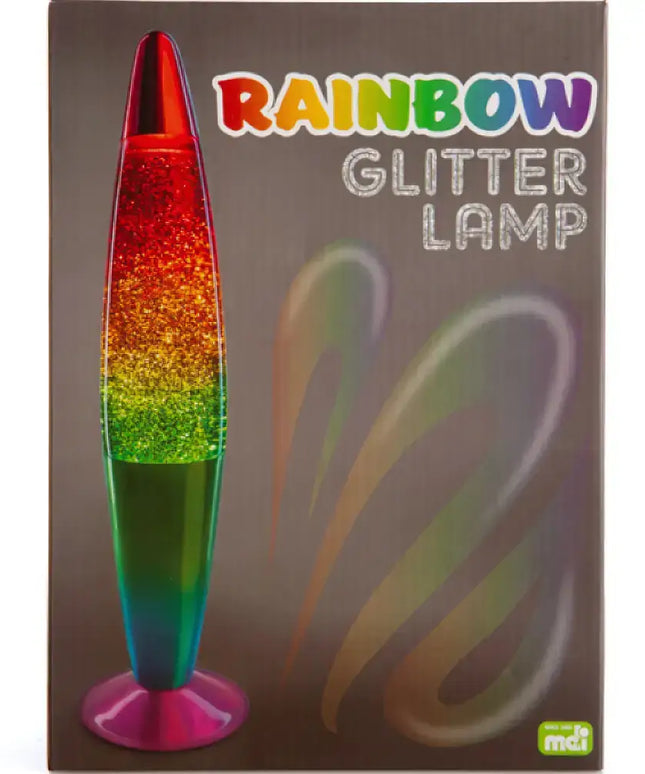 Retro Rainbow Glitter Lamp – A dazzling, vibrant glitter lava lamp for mood lighting.