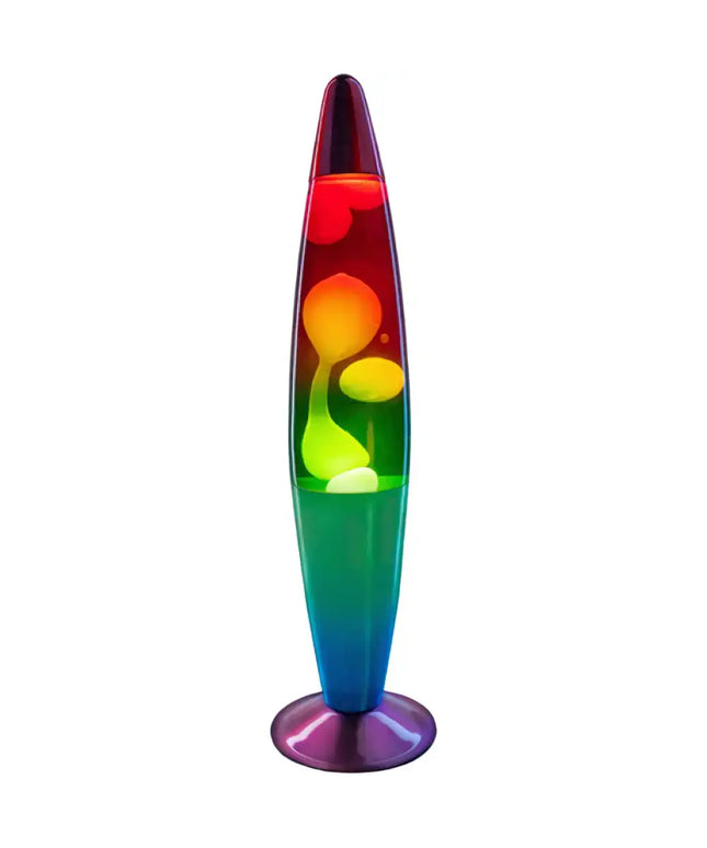 MDI Peace Motion Rainbow Lava Lamp – A classic rocket-shaped lamp with swirling rainbow lava.