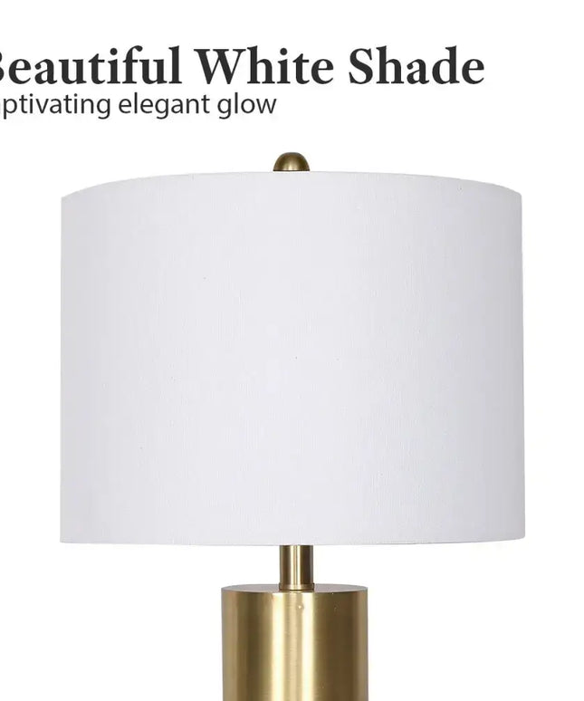 Sarantino Metal and Marble Table Lamp in Black-Home & Garden > Lighting-Koala Lamps and Lighting