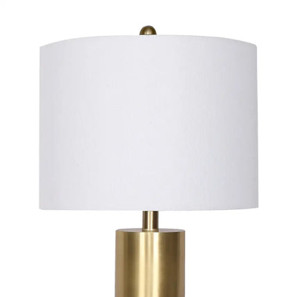 Sarantino Metal And Marble Table Lamp - White-Home & Garden > Lighting-Koala Lamps and Lighting