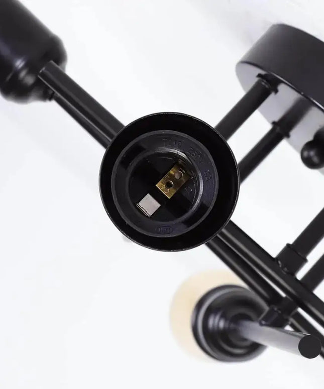 Industrial Semi Flush Mount Chandelier Black - Home & Garden > Lighting