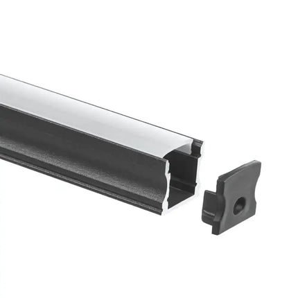 Micro Surface Aluminium Mounting Profile System - Black 8mm x 9mm - Lighting Accessories