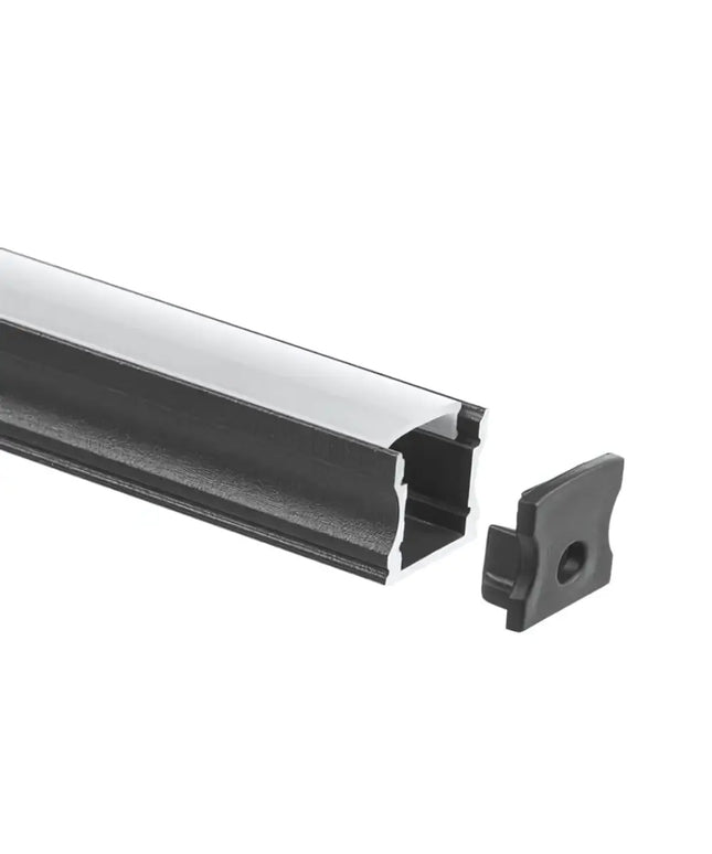 Micro Surface Aluminium Mounting Profile System - Black 8mm x 9mm - Lighting Accessories
