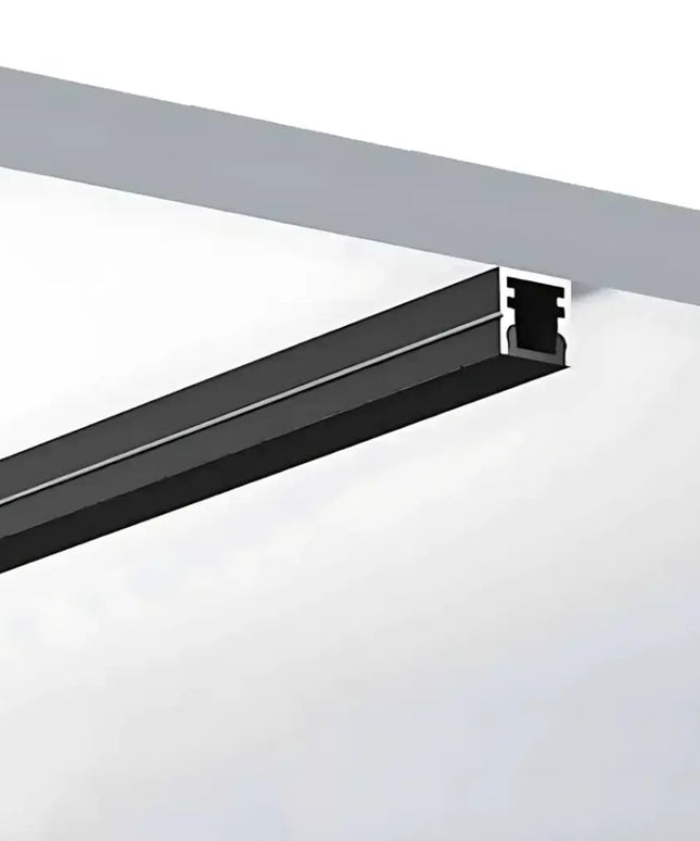 Micro Surface Aluminium Mounting Profile System - Black 8mm x 9mm - Lighting Accessories