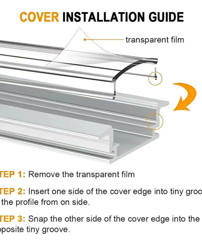 "Micro Surface Aluminium Mounting Profile System - Silver 8MM X 9MM for LED Strip Lighting"
