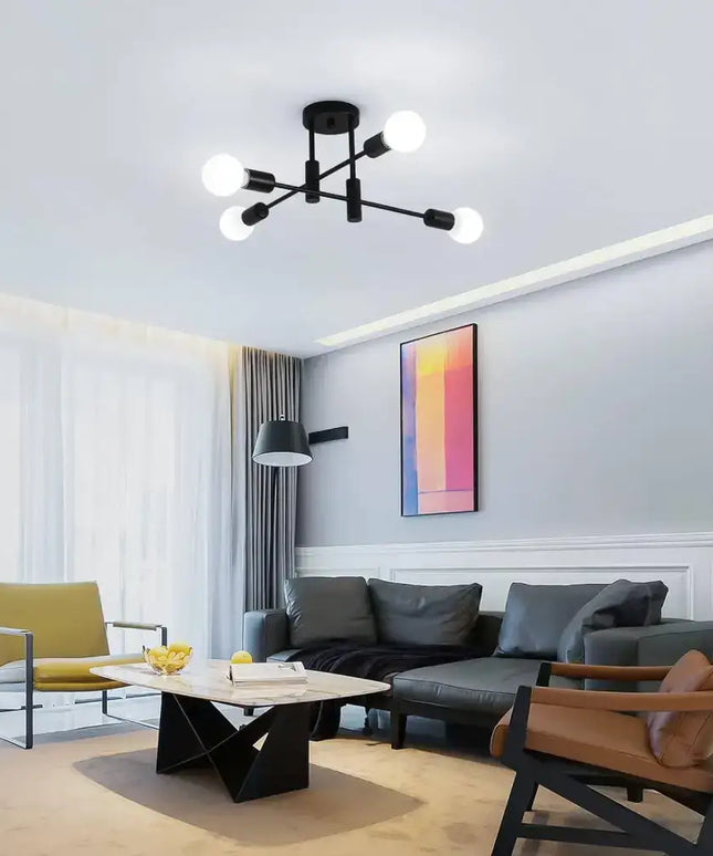 Mid Century Chandelier Modern 4-Light - Home & Garden > Lighting