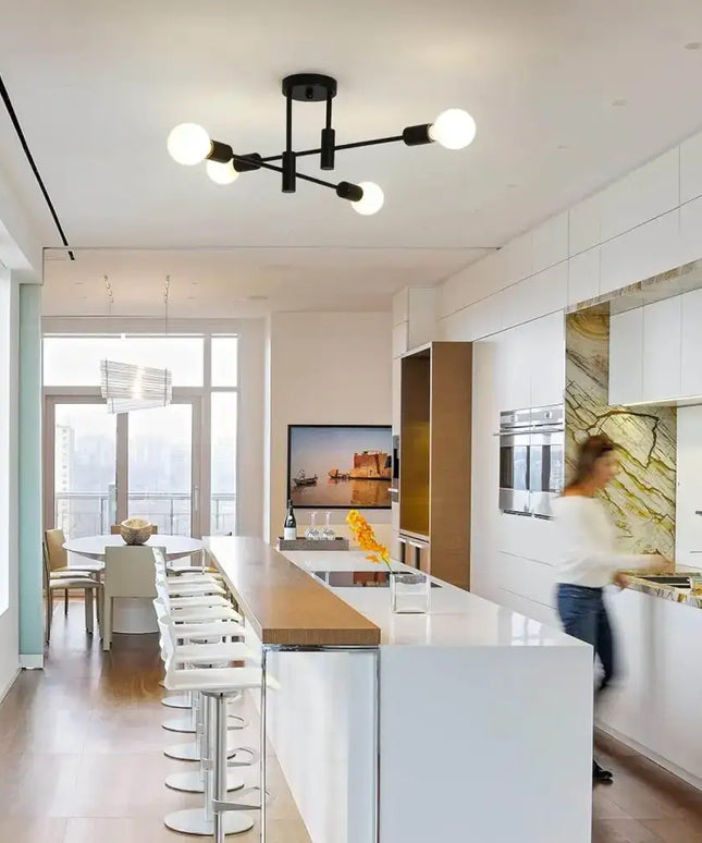 Mid Century Chandelier Modern 4-Light - Home & Garden > Lighting