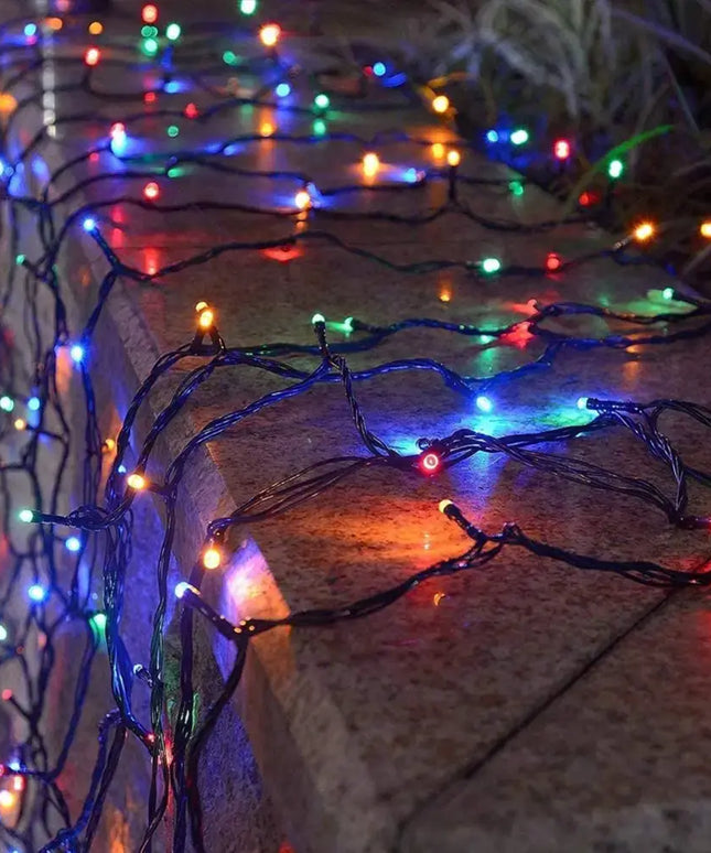 Colorful string lights from Milano Decor Outdoor LED Fairy Lights product listing