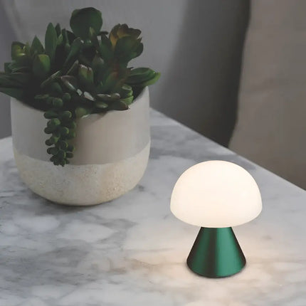 Green mushroom-shaped Mina Mini Led Lamp, stylish and energy-efficient lighting solution