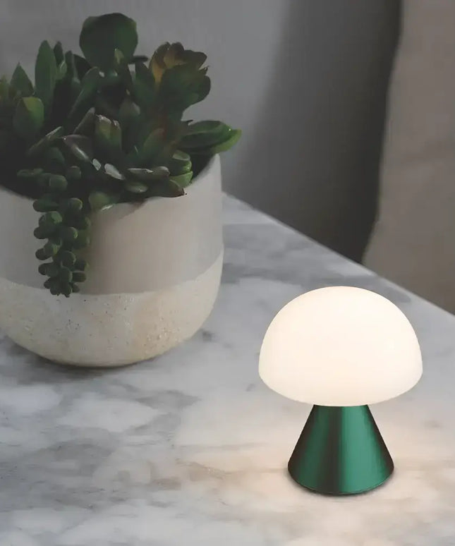 Green mushroom-shaped Mina Mini Led Lamp, stylish and energy-efficient lighting solution