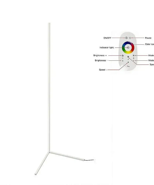 Minimalist RGB Coloured LED Corner Floor Lamp - Mood Lighting-Lamps-Dropli