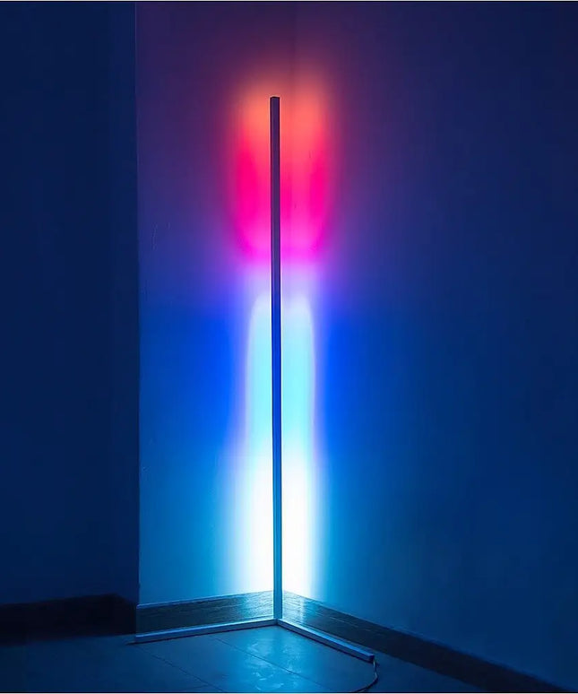 Minimalist RGB Coloured LED Corner Floor Lamp - Mood Lighting-Lamps-Dropli