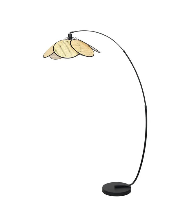 Sarantino Minimalist Synthetic Rattan Floor Lamp-Home & Garden > Lighting-Koala Lamps and Lighting