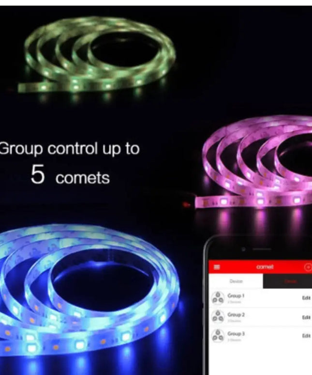 Mipow Playbulb Comet Smart Bluetooth LED Colour Light Strip Kit 2M-Occasions > Party Lights-Koala Lamps and Lighting