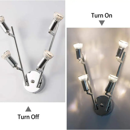 Modern 4 Light Track Lighting Kit LED (Chrome) - Home & Garden > Lighting