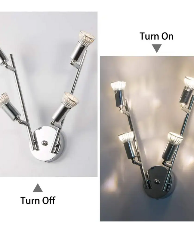 Modern 4 Light Track Lighting Kit LED (Chrome) - Home & Garden > Lighting