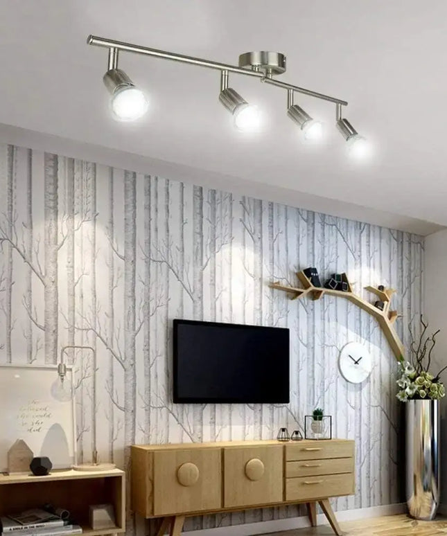 Modern 4 Light Track Lighting Kit LED (Chrome) - Home & Garden > Lighting