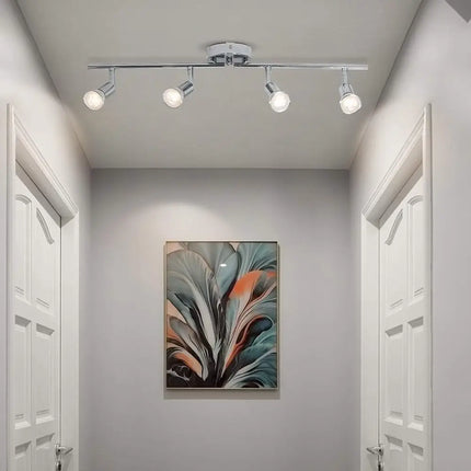 Modern 4 Light Track Lighting Kit LED (Chrome) - Home & Garden > Lighting