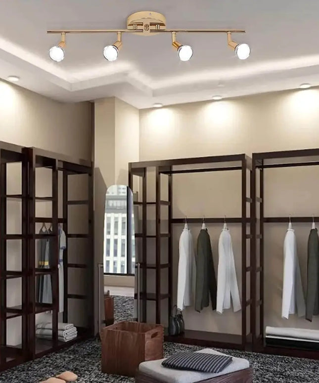 Modern 4-Light Track Lighting Kit LED (Gold) - Home & Garden > Lighting