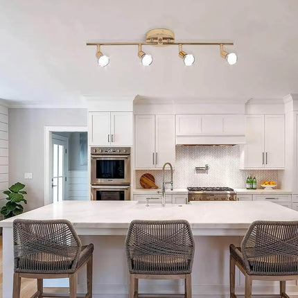 Modern 4-Light Track Lighting Kit LED (Gold) - Home & Garden > Lighting