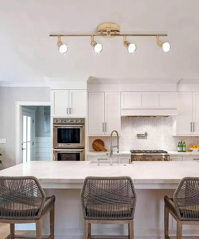 Modern 4-Light Track Lighting Kit LED (Gold) - Home & Garden > Lighting