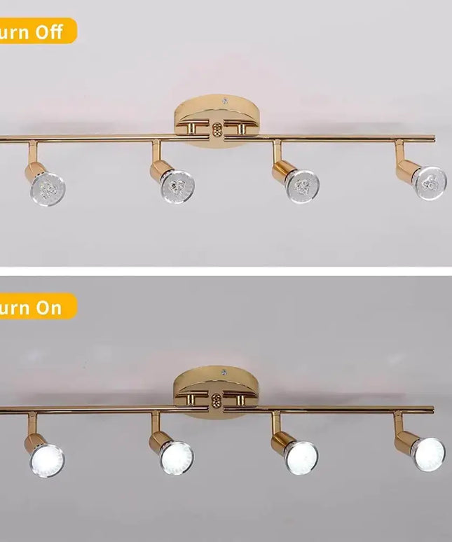 Modern 4-Light Track Lighting Kit LED (Gold) - Home & Garden > Lighting
