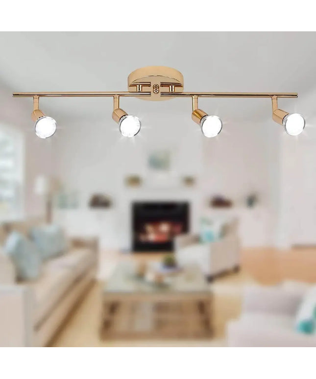 Modern 4-Light Track Lighting Kit LED (Gold) - Home & Garden > Lighting