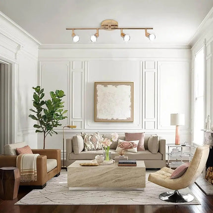 Modern 4-Light Track Lighting Kit LED (Gold) - Home & Garden > Lighting