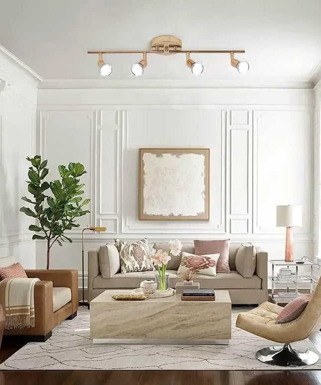 Modern 4-Light Track Lighting Kit LED (Gold) - Home & Garden > Lighting