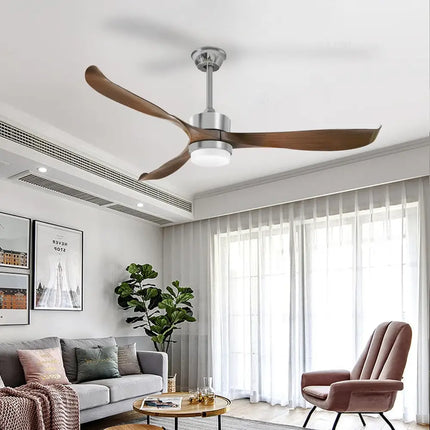 Modern Ceiling Fan with Lights Remote Brown - Appliances > Fans