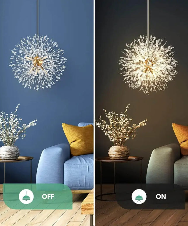 Modern Crystal Chandelier Firework 8 Lights - Home & Garden > Lighting