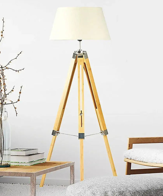 Modern Floor Lamp Wood Tripod Home Bedroom Reading Light 145cm-Home & Garden > Lighting-Koala Lamps and Lighting