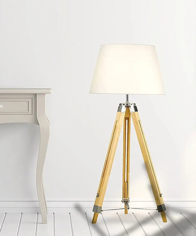 Modern Floor Lamp Wood Tripod Home Bedroom Reading Light 145cm-Home & Garden > Lighting-Koala Lamps and Lighting