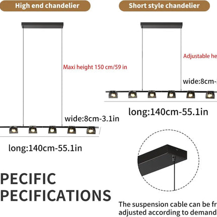 Modern LED Chandelier 6 Lights 48W - Home & Garden > Lighting