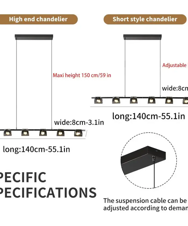 Modern LED Chandelier 6 Lights 48W - Home & Garden > Lighting