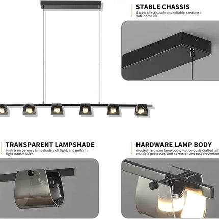 Modern LED Chandelier 6 Lights 48W - Home & Garden > Lighting