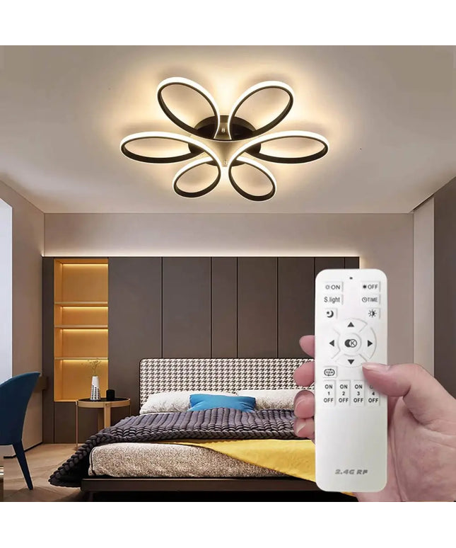 Modern LED Chandelier Flush Mount Lamp Remote Control (60cm) - Home & Garden > Lighting