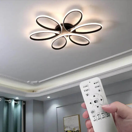 Modern LED Chandelier Flush Mount Lamp Remote Control (60cm) - Home & Garden > Lighting