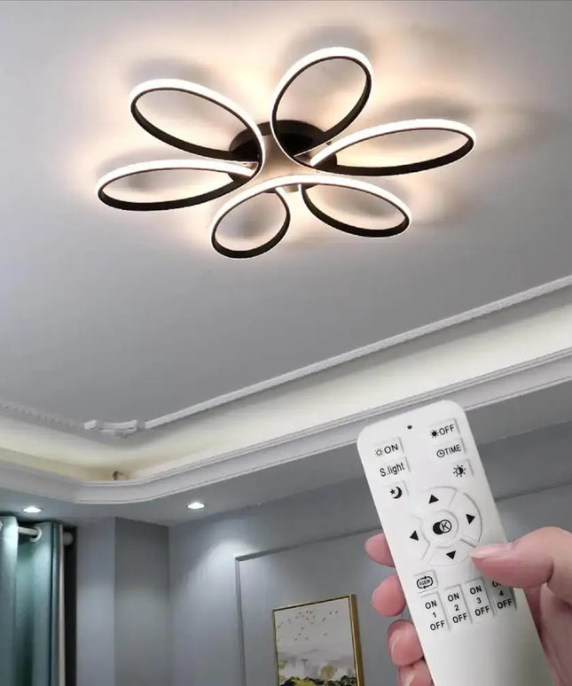 Modern LED Chandelier Flush Mount Lamp Remote Control (60cm) - Home & Garden > Lighting