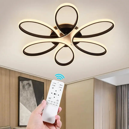 Modern LED Chandelier Light Fixture Dimmable Remote (75 cm) - Home & Garden > Lighting