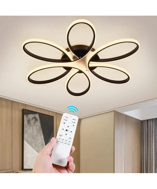 Modern LED Chandelier Light Fixture Dimmable Remote (75 cm) - Home & Garden > Lighting