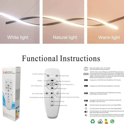 Modern LED Chandelier Lighting Lamps Bedroom Kitchen (Black L80cm Pendant) - Home & Garden > Lighting