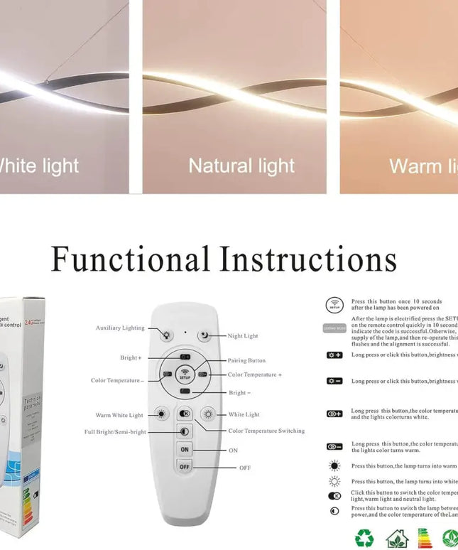 Modern LED Chandelier Lighting Lamps Bedroom Kitchen (Black L80cm Pendant) - Home & Garden > Lighting