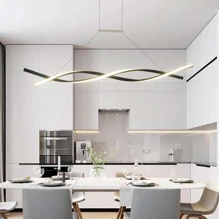 Modern LED Chandelier Lighting Lamps Bedroom Kitchen (Black L80cm Pendant) - Home & Garden > Lighting