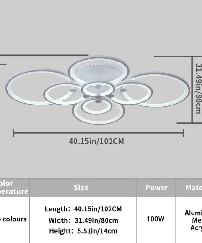 Modern LED Flush Mount Lighting Fixture - Home & Garden > Lighting