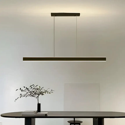 Modern Minimalist Trapezoid Pendant Light Adjustable LED Bar Light Black - Home & Garden > Lighting > Ceiling Lights
