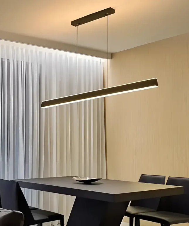 Modern Minimalist Trapezoid Pendant Light Adjustable LED Bar Light Black - Home & Garden > Lighting > Ceiling Lights