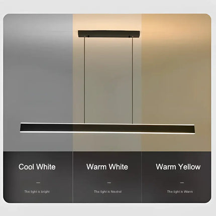 Modern Minimalist Trapezoid Pendant Light Adjustable LED Bar Light Black - Home & Garden > Lighting > Ceiling Lights